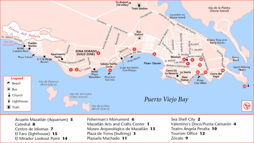 Mazatlan Maps Mexico Map 